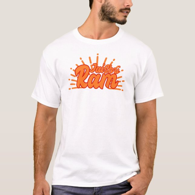 Jai Shree Ram Typgraphy T Shirt (Framsida)