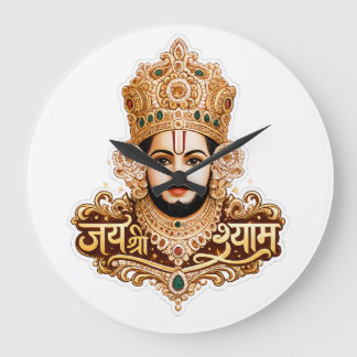 Jai Shri Khatu Shyam Ji Andaktskonst Stor Klocka