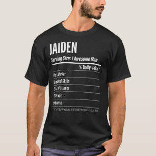 Jaiden Serve Storlek Nutrition Label Calories T Shirt