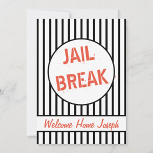Jail Break Välkommen hem Party Inbjudningar