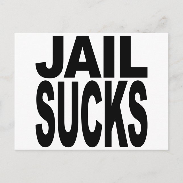 Jail Sucks Vykort (Framsida)