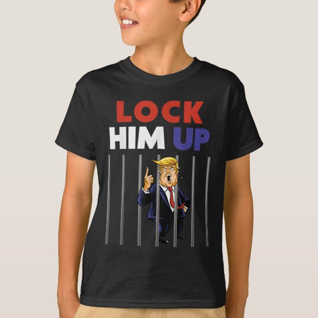 Jail Trump Shirt - Lås upp honom - Antitrump T (Framsida)