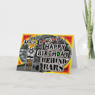 Jailbird Birthday Card Kort