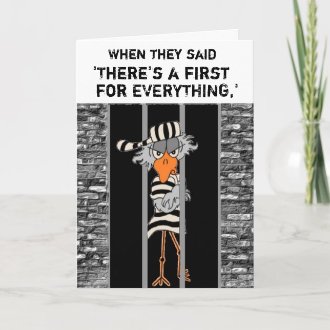 Jailbird Birthday Card Kort (Framsida)