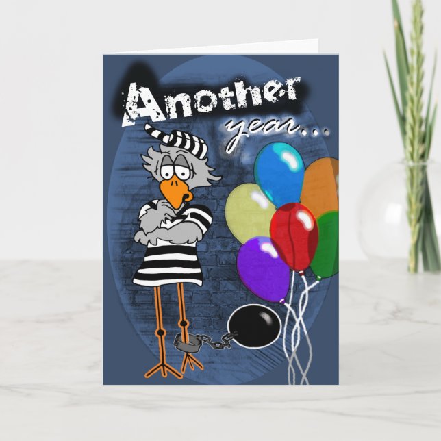 Jailbird Birthday Card Kort (Framsida)
