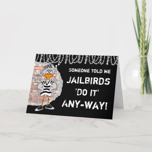 Jailbird-hälsningskort Kort (Framsida)