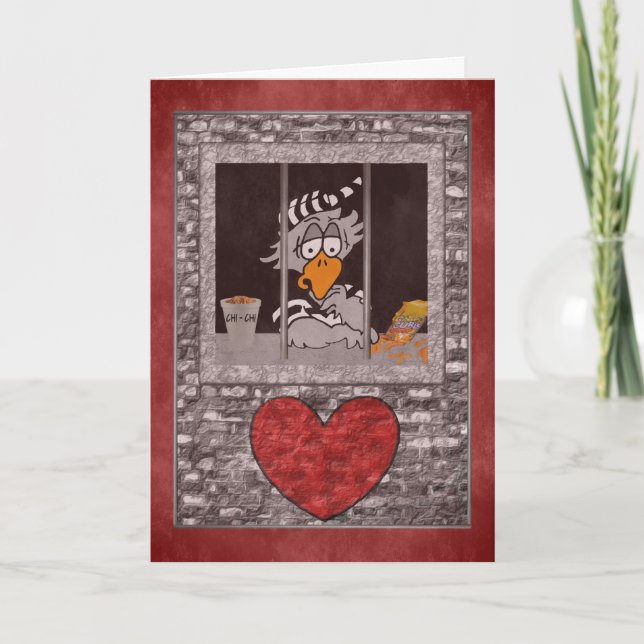 Jailbird Valentines dagskort Helgkort (Framsida)