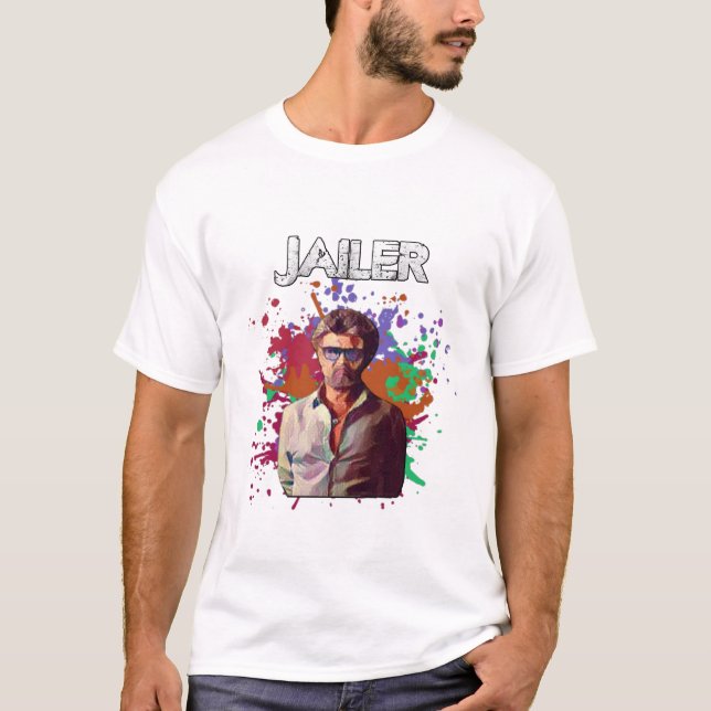 Jailer Movie l Rajinikant Superstar l Tamil Movie T Shirt (Framsida)