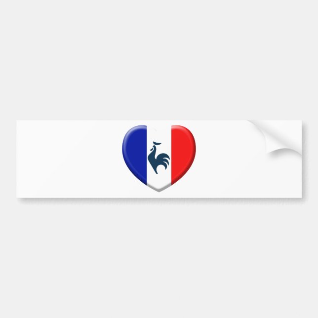 J'aime coq drapeau France Bildekal (Framsidan)