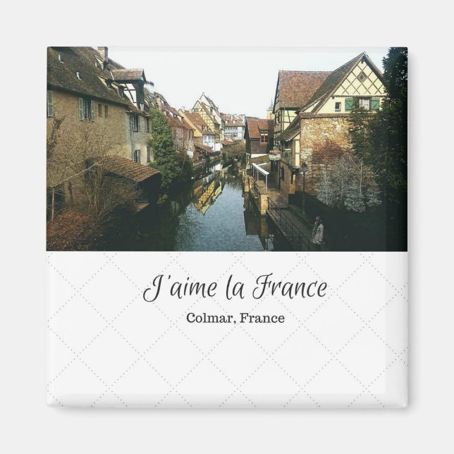 J'aime la Frankrike Magnet - Colmar, Frankrike (Framsidan)