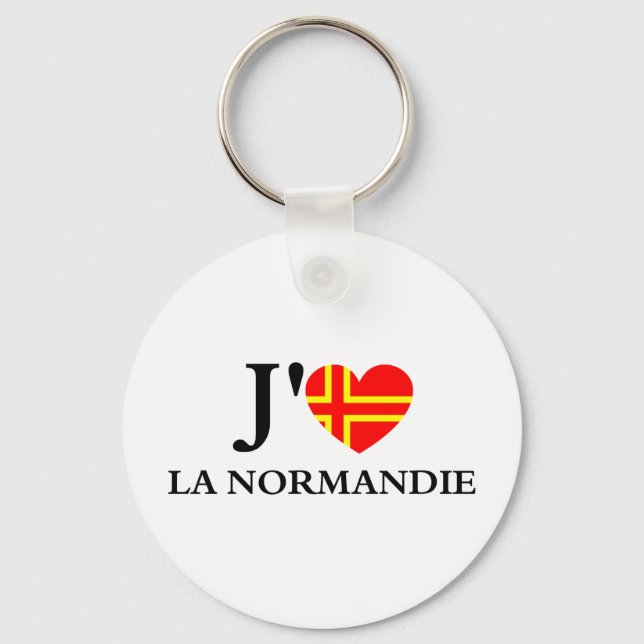 J'aime la Normandie Nyckelring (Framsida)