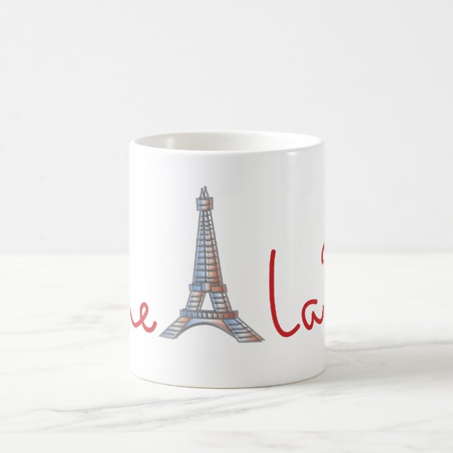 J'aime La Paris (I kärlek Paris) Kaffemugg (Center)