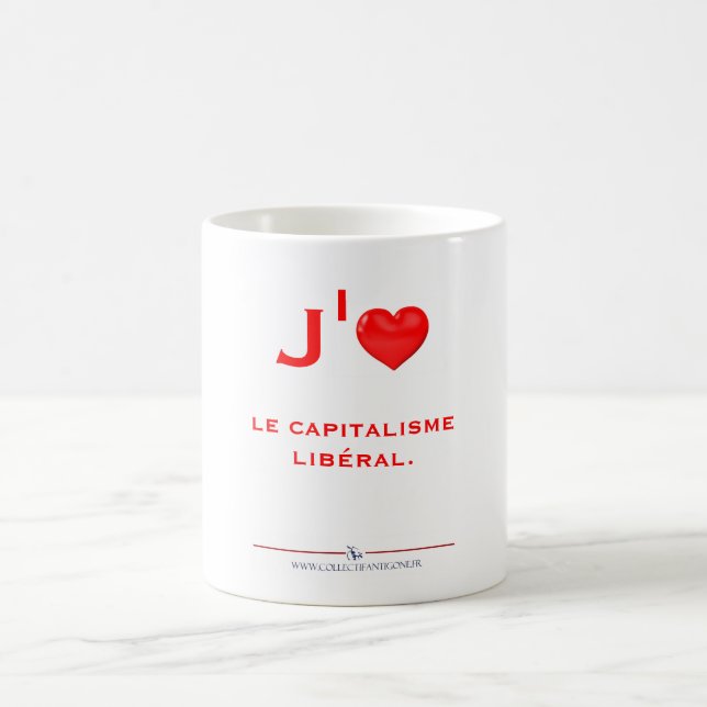 J'aime le capitalisme kaffemugg (Center)