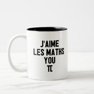 J'AIME LES MATH, DU-PI! (prof, école) Två-Tonad Mugg