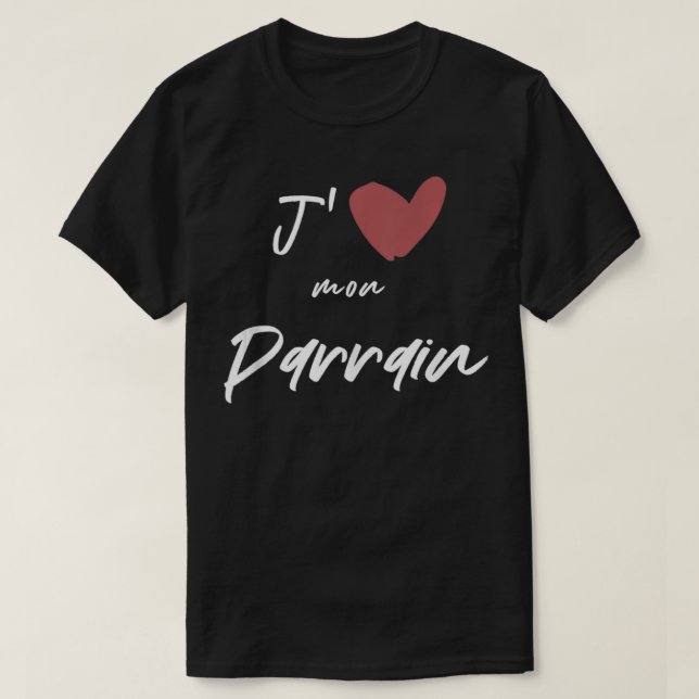 J'aime Mon Parrain Gift Manar Women Kids Son Daugh T Shirt (Design framsida)
