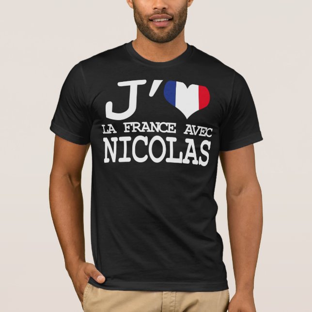 J'aime Nicolas - Election presidentielle Tee (Framsida)