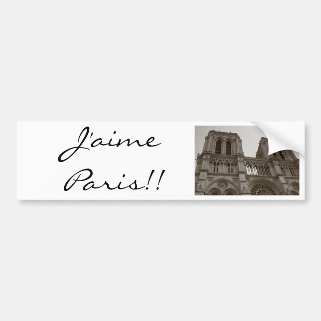 J'aime Paris bildekal (Framsidan)