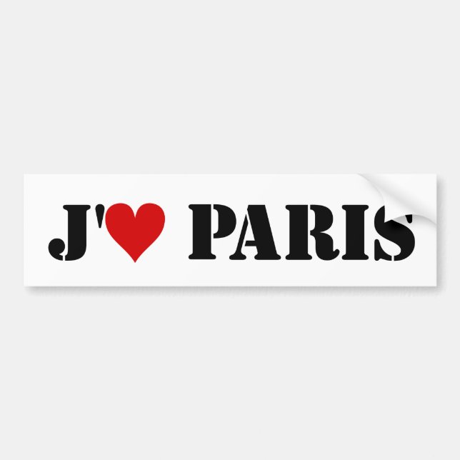 "J'aime Paris ", Bildekal (Framsidan)