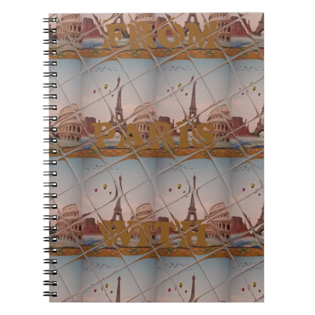 J'aime Paris (I Kärlek Paris) Anteckningsbok (Framsidan)