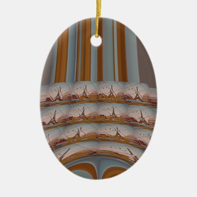 J'aime Paris (I Kärlek Paris) Julgransprydnad Keramik (Framsidan)