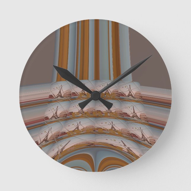 J'aime Paris (I Kärlek Paris) Rund Klocka (Framsida)