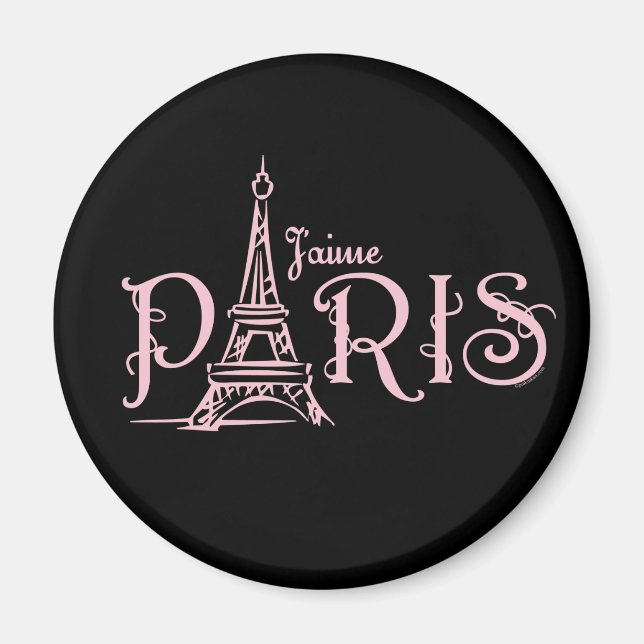 J'aime Paris (Mörk) Magnet (Framsidan)