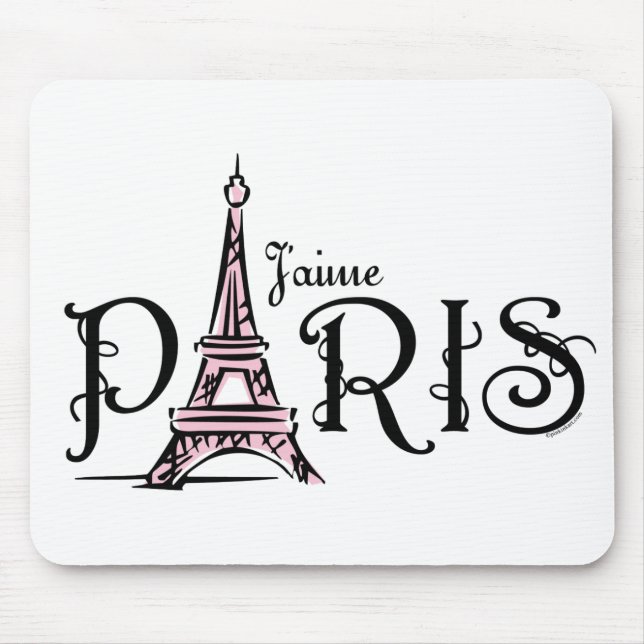 J'aime Paris Mousepad Musmatta (Framsidan)