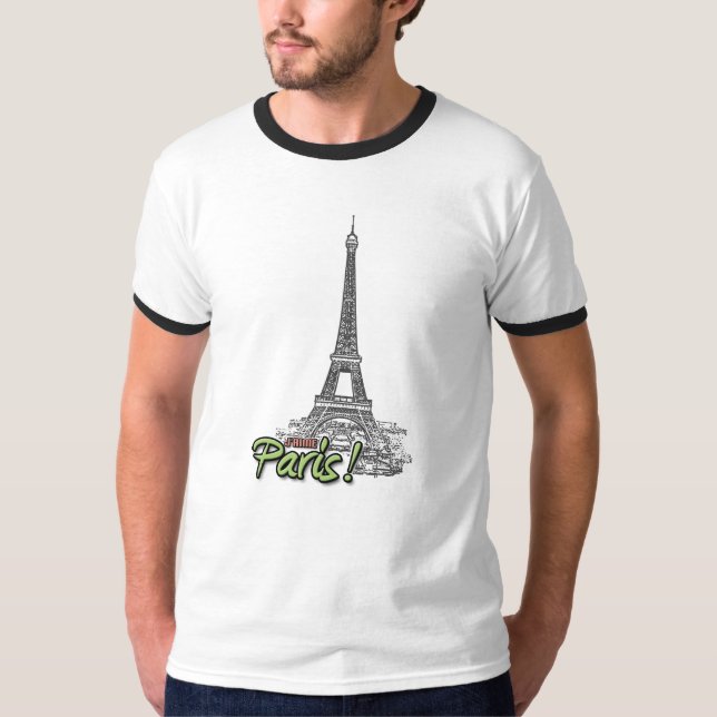J'aime Paris! Skjorta Tee (Framsida)