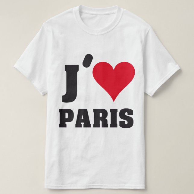 J'aime Paris T Shirt (Design framsida)