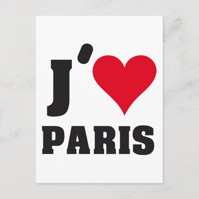 J'AIME PARIS VYKORT (Framsida)
