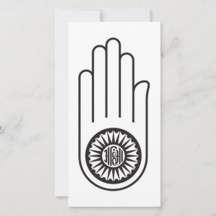 Jain Symbol of Ahimsa (Hand of Non-Violence) Kort