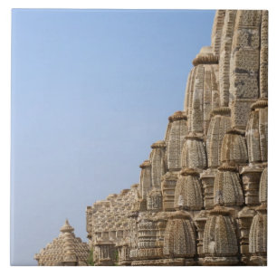 Jaintempel i Chittorgarh Fort, Indien Kakelplatta