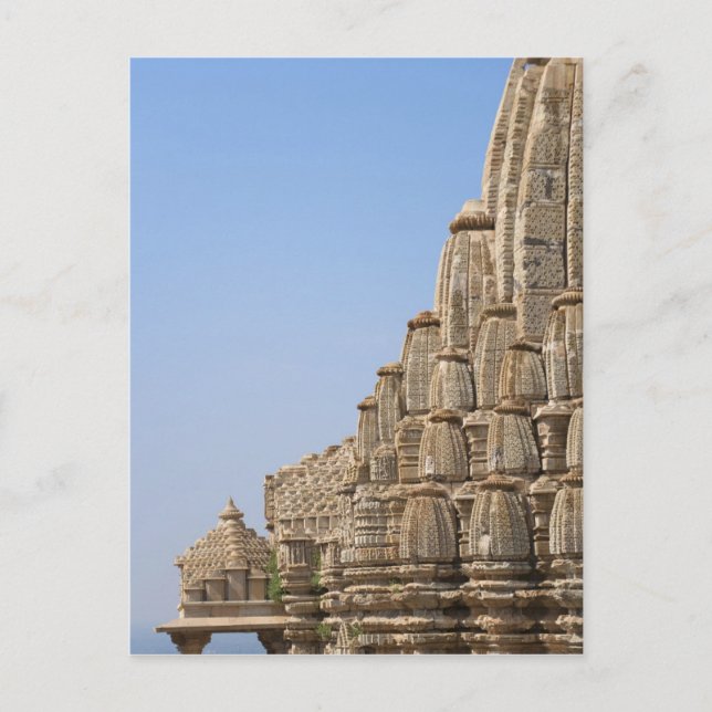 Jaintempel i Chittorgarh Fort, Indien Vykort (Framsida)