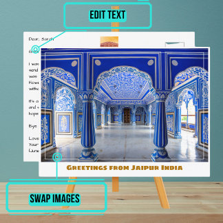 Jaipur City Ställe i Jaipur India Vykort