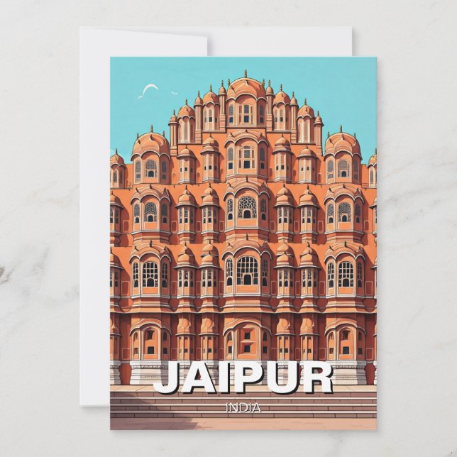 Jaipur Hawa Mahal Souvenir Julkort (Framsida)