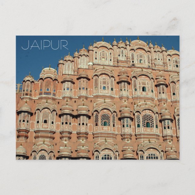 jaipur hawa mahal vykort (Framsida)