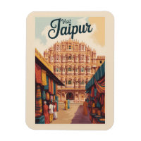 Jaipur India Hawa Mahal Illustration Travel Art