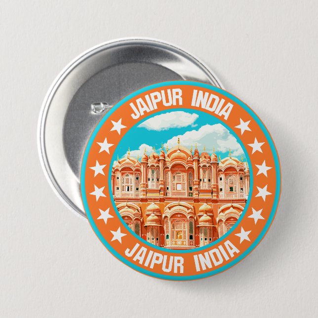Jaipur India Knapp (Framsida & baksida)