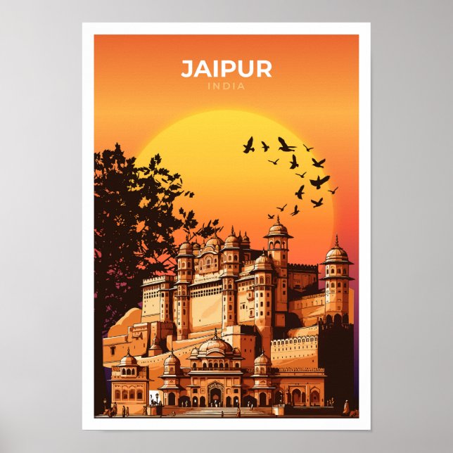 Jaipur India Travel Poster (Framsidan)