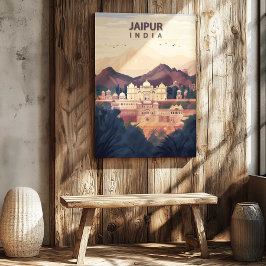 Jaipur Indien Canvastryck Resa Affisch Väggkonst