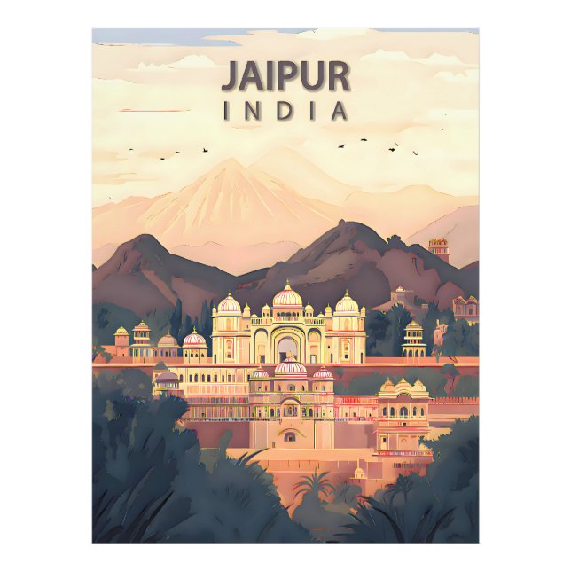 Jaipur – Indiens kungliga rosa stad Fototryck (Framsidan)