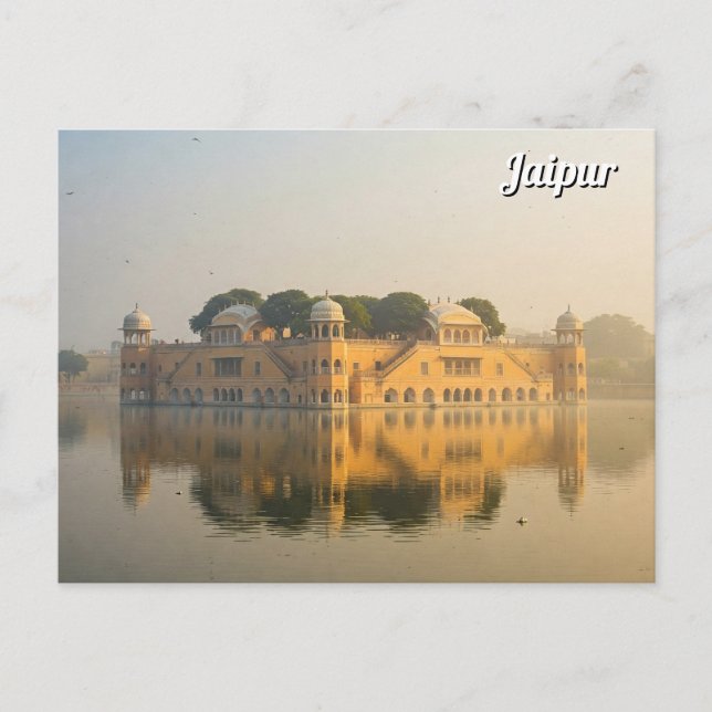 Jaipur Jal Mahal Souvenir Vykort (Framsida)