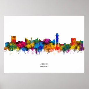 Jaipur Rajasthan Siluett Poster