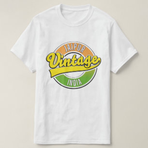 Jaipur vintage stil logotyp t shirt
