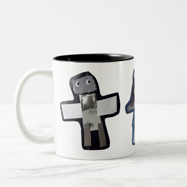 Jaisal ROBOTAR, maddy, stella Två-Tonad Mugg (Vänster)
