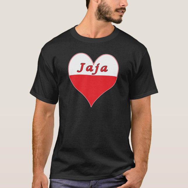 Jaja polsk hjärta tee shirt (Framsida)
