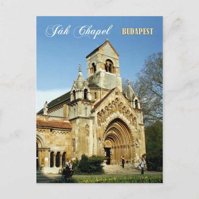 Ják Chapel, Vajdahunyad Castle, Budapest, Ungern Vykort (Framsida)