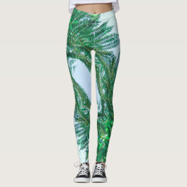 Jakarandablad Gröna Färger Leggings