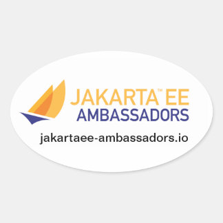 Jakarta EE Ambassadors Sticker Ovalt Klistermärke