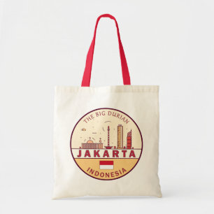 Jakarta Indonesia City Skyline Emblem Tygkasse
